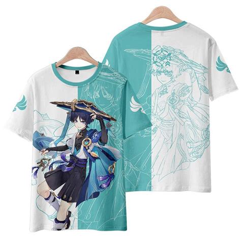 Genshin Impact Wanderer T Shirt Hakusuru Anime Clothing Merch