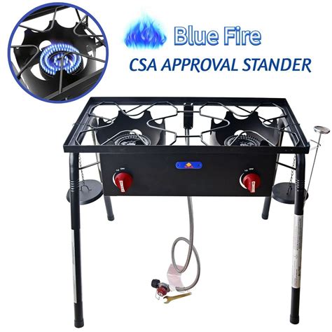 CAMP STOVE PROPANE 2 Burner Outdoor Camping Adjustable