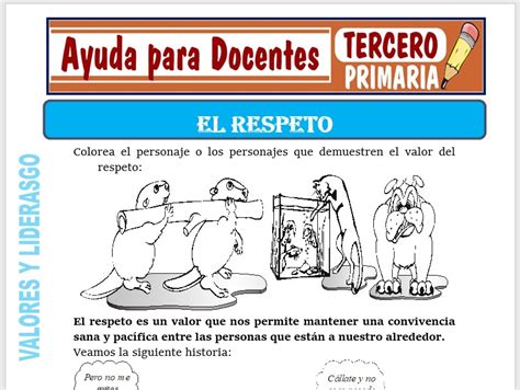 El Respeto Para Tercero De Primaria Ayuda Para Docentes