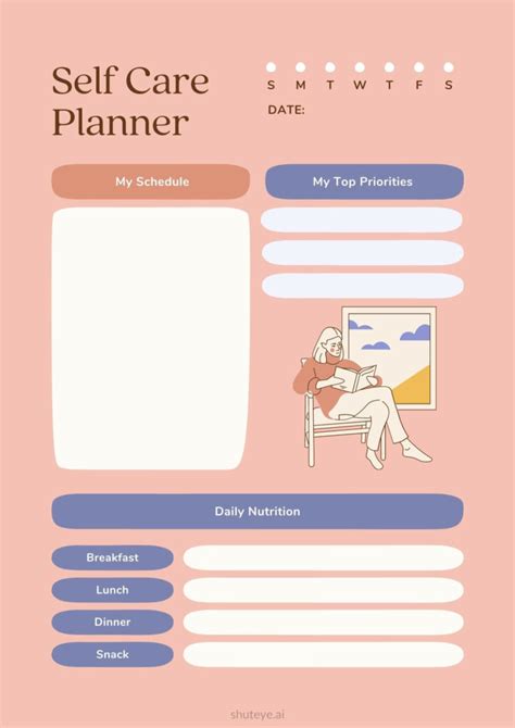 30 Free Printable Self Care Planner Templates For Well Being