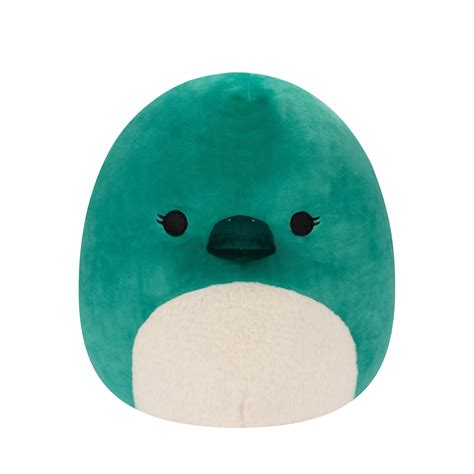 Squishmallows Original Inch Selassi Green Platypus With Fuzzy White