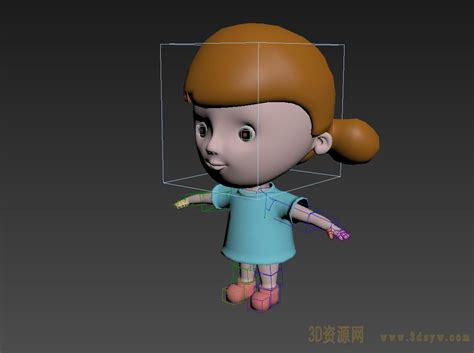 卡通人物模型 卡通小女孩 3d资源网 国内最丰富的3d模型资源分享交流平台