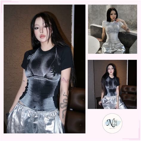 Áo thun form Baby Tee NhiNaa Store in hình Bikini gợi cảm cá tính A5898 Shopee Việt Nam