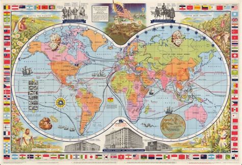 Cartes Monde Anciennes Cartes Imprimer Carte Du Monde Etsy Concernant