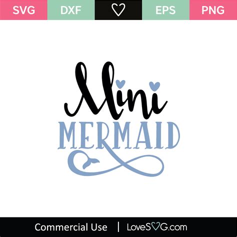 Mini Mermaid Svg Cut File