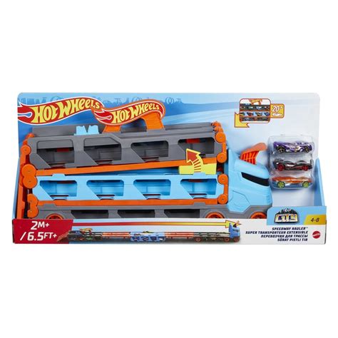 Hot Wheels Camión de transporte convertible en pista para coches de juguete Hot Wheels El