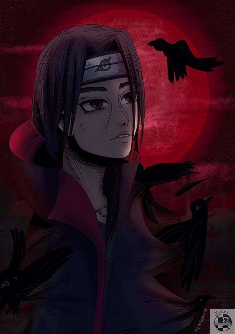 A fan art of Itachi I finished recently! : r/Naruto