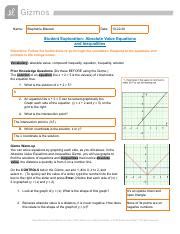 Absolute Value Equations and Inequalities.pdf - Name: Stephanie Maurad ...