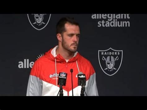 Derek Carr Cries During Post Game Press Conference After Loss Vs Colts