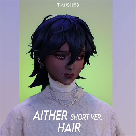 Aither Hair Short Ver Tianshi Sims Anime Sims Characters Sims