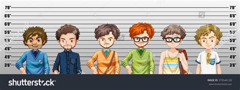 Men Being Suspected Crime Illustration เวกเตอร์สต็อก ปลอดค่าลิขสิทธิ์