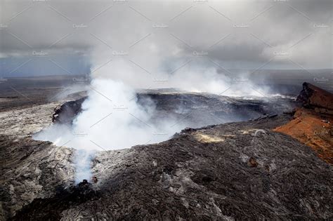 Halemaumau crater on kilauea featuring kilauea, halemaumau, and crater | Nature Stock Photos ...