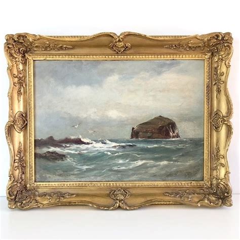 The Bass Rock A Sketch From Nature 650 19th Century Oil On Canvas