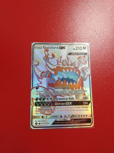 Pokemon Tcg Guzzlord Gx Shiny Ultra Rare Hidden Fates Hobbies Toys