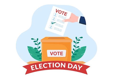 Premium Vector Election Day Political Hand Drawn Cartoon Illustration