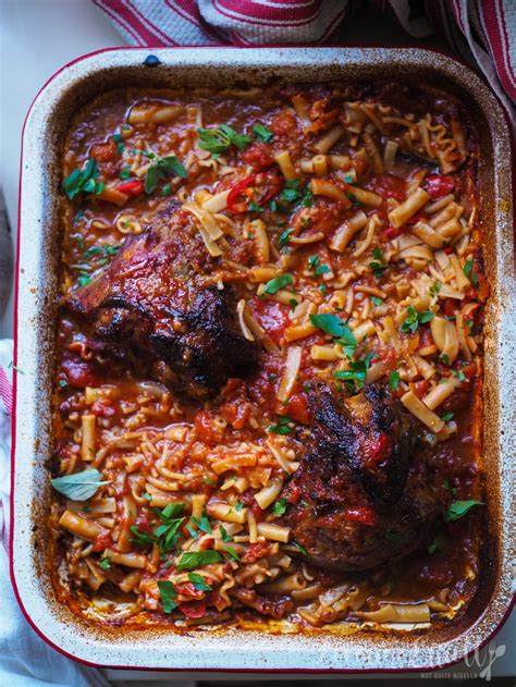 Slow Cooked Greek Lamb Shanks Giouvetsi Not Quite Nigella