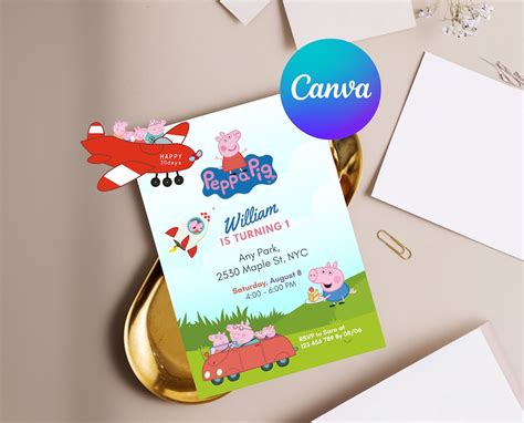 Peppa Pig Birthday Invitations I Peppa Pig Invitation I Peppa Pig Party