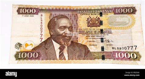 1000 Kenyan Shillings Bank Note Of Kenya Kenyan Shilling Is The