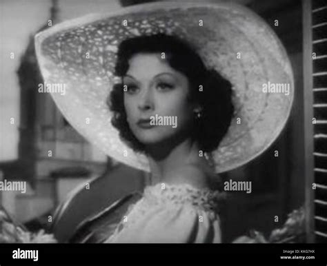 Hedy Lamarr In A Lady Without Passport Trailer Stock Photo Alamy