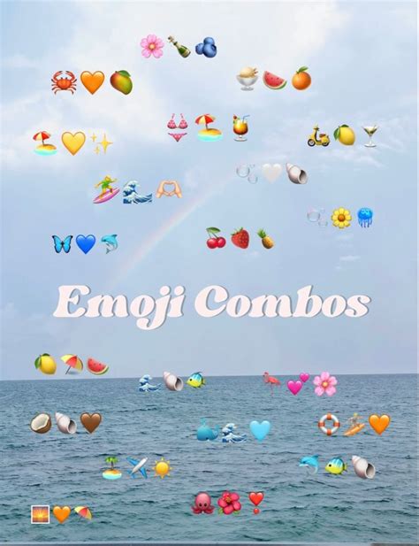 Emoji Combos Summer Edition Emoji For Instagram Instagram Emoji