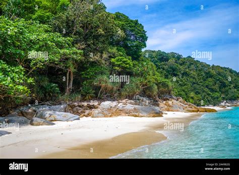 Turtle Sanctuary Beach Perhentian Islands Terengganu Malaysia Stock