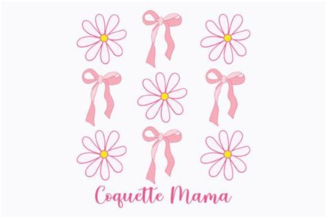 Coquette Mama Daisy Flowers Svg Png Mom Graphic By Svg Box Creative