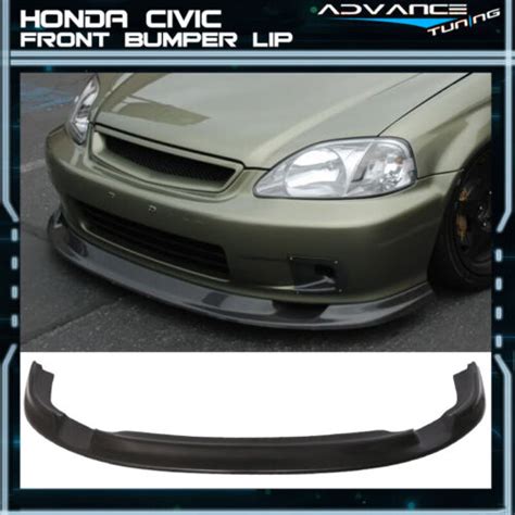 Fits 99 00 Honda Civic Ek Jdm First Molding Style Front Bumper Lip Spoiler Pu Ebay