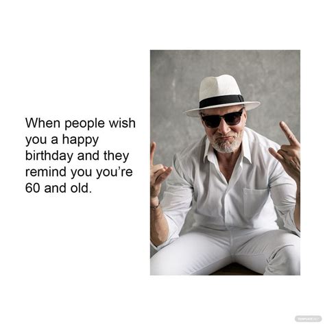 Happy 60th Birthday Meme in PSD, Illustrator, JPG, GIF, PNG - Download ...