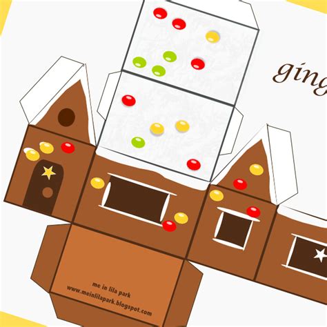 Paper Printable Gingerbread House Template