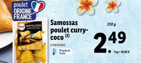 Promo Samossas Poulet Curry Coco Chez Lidl Icatalogue Fr