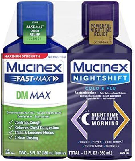 Maximum Strength Mucinex Fastmax Dm Max Mucinex Nightshift Cold Flu