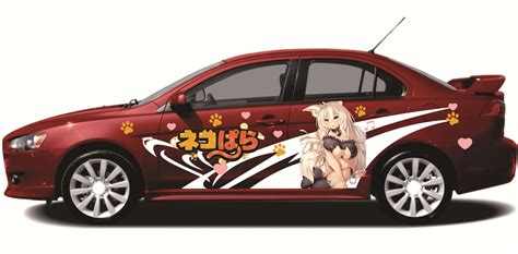 Anime Itasha Cat Girl Car Wrap Door Side Stickers Decal Fit With Any C