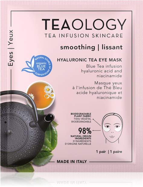 Teaology Face Mask Hyaluronic Eye Mask Masque Hydratant Contour Yeux