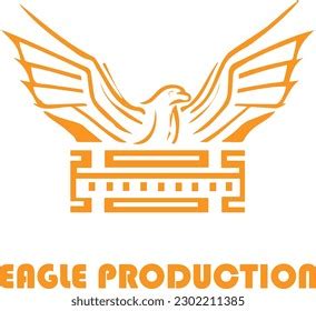 Eagle Production Logo Vector File Stock Vector Royalty Free