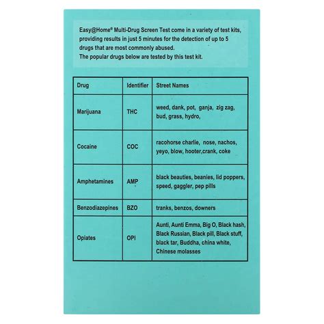 Easy Home Multi Drug Screen Test 5 Tests