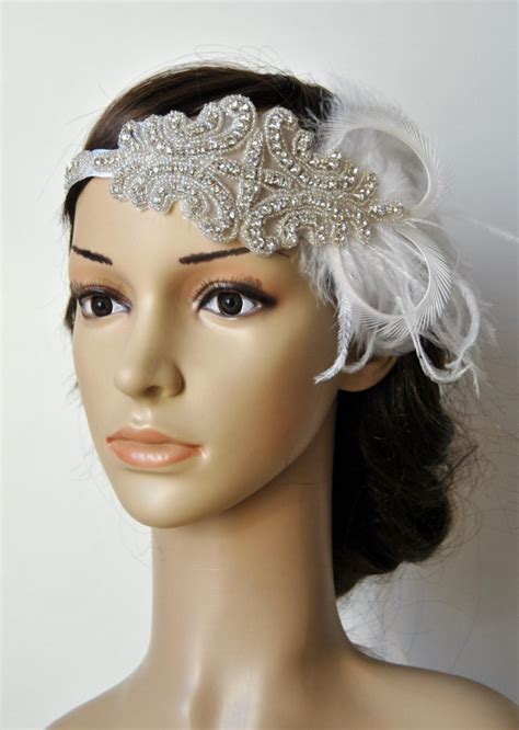 Flapper Crystal 1920s Rhinestone Headband Headpiece The Great Gatsby