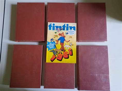 Tintin magazine 6x Reliure amateur Années complètes 1981 1982