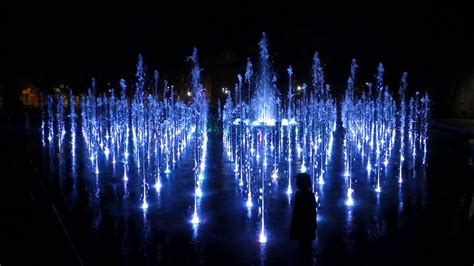 Lublin Plac Litewski Coloured Fountains YouTube