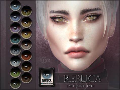 Sims4 Replica Facepaint Eyes In 15 Colours TS4 RemusSirion Ts4