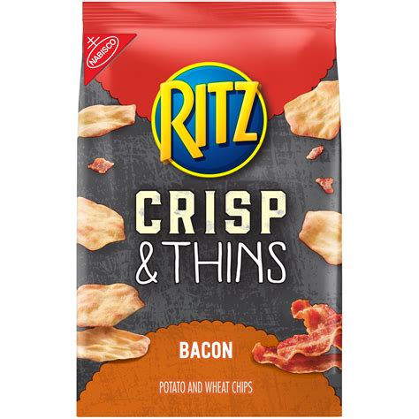 Ritz Crisp And Thins Chips Bacon Flavor 1 Bag 71 Oz