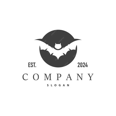 Premium Vector Bat Logo Design Simple Halloween Bat Black Silhouette