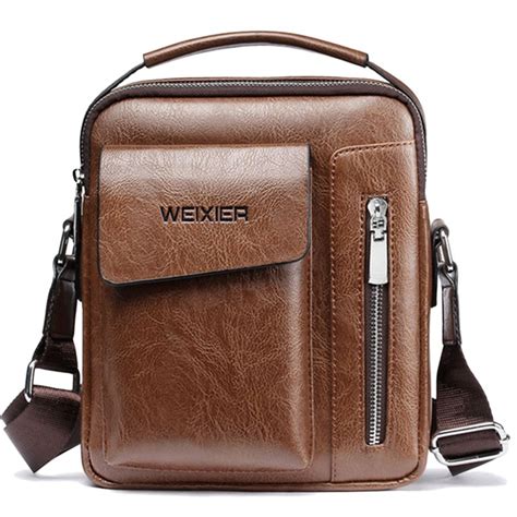 Weixier Vintage Messenger Bag Men Shoulder Bags Pu Grandado