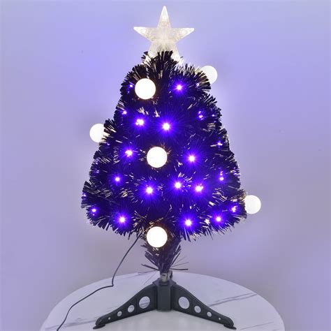 Buy 24 Inch Pre Lit Mini Fiber Optic Op Artificial Christmas Tree With