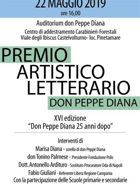 XVI Edizione Del Premio Artistico Letterario Don Peppe Diana 25 Anni