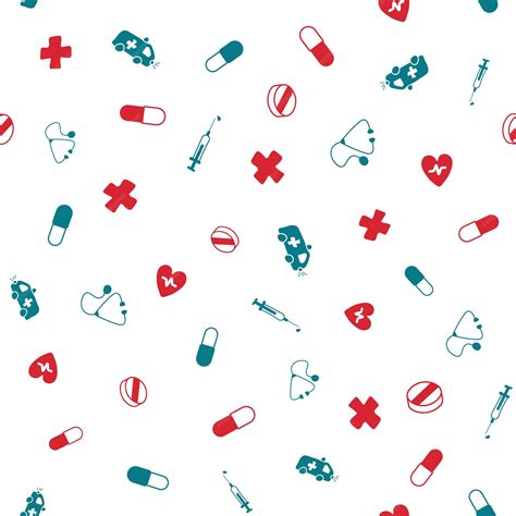 Premium Vector Medical Vector Illustration Medical Seamless Pattern