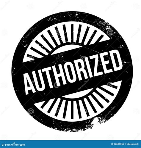 Authorized Stamp Rubber Grunge Stock Vector Illustration Of Label