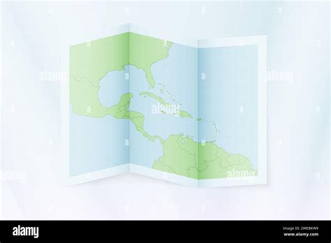 Jamaica Map Folded Paper With Jamaica Map Vector Illustration Stock