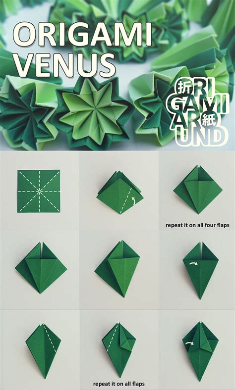 How To Make An Origami Venus Kusudama Cactus Origami Around