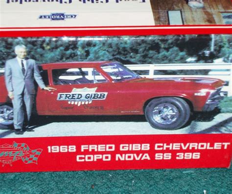 Gmpacme 1968 Chevy Copo Nova Fred Gibb W Display Box 143 Vhtf Ebay