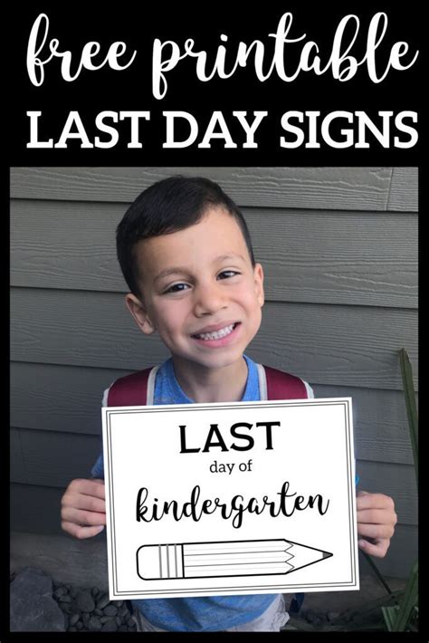 Free Printable Last Day Of School Sign Pencil Easy Diy Poster For